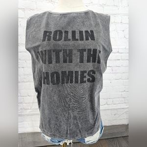 Revolve STYLESTALKER Homies Tank | Washed Black | Small | EUC